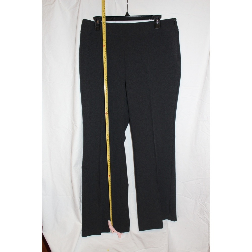 New York & Company 7th Avenue Dress Pants Gray Side Zip Size 12 Average
